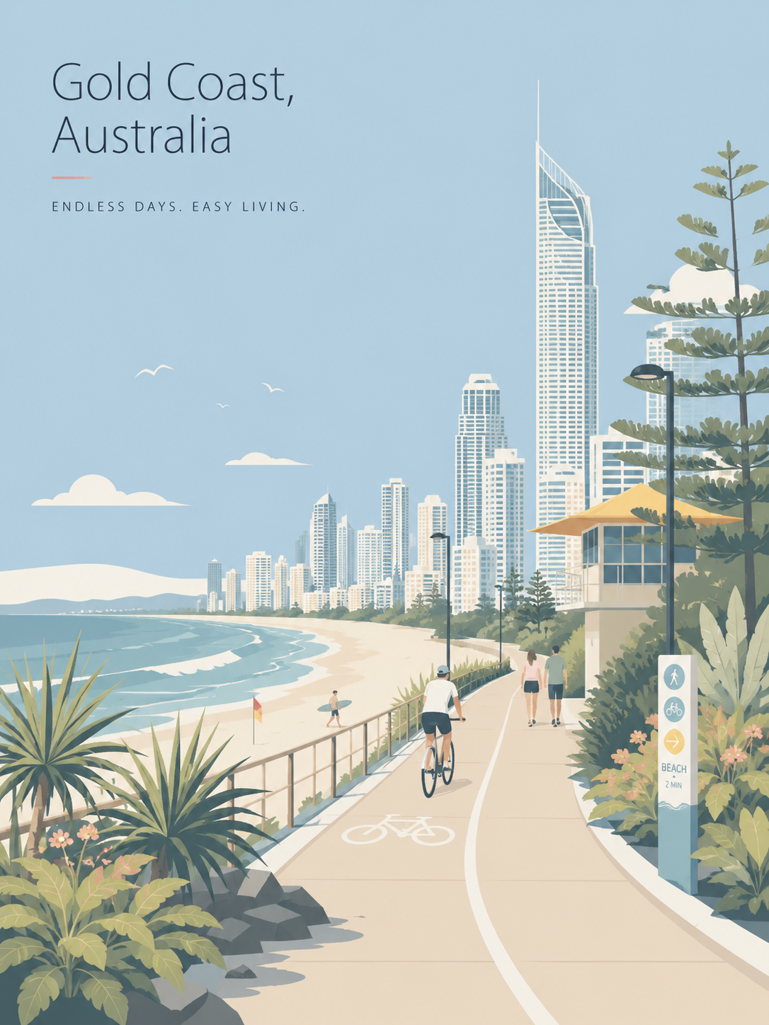 Illustration of the Gold Coast, Australia